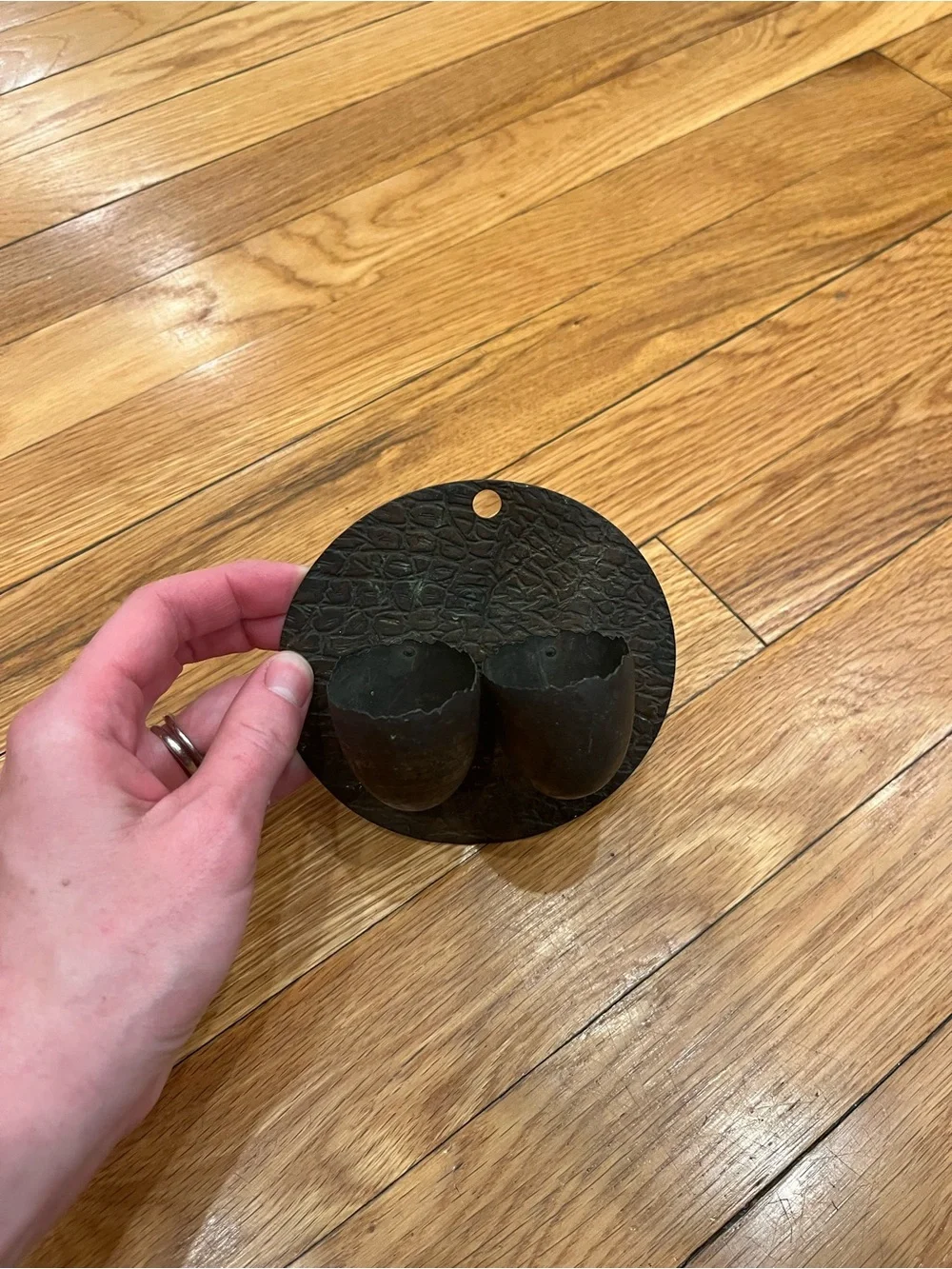 Decorative Rustic vintage match holder in Dark Brown